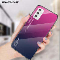 ELAXIS เคสโทรศัพท์มือถือ Samsung Galaxy M23 5G,เคสกระจกนิรภัยไล่โทนสีขอบนิ่มกันกระแทกทำจาก TPU แบบนิ่มเคสป้องกัน