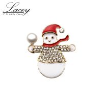 Snowman Real Freshwater Pearl Brooch for Women. Korea Real Pearl Brooch Box Packaging Chlidren Christmas Gift