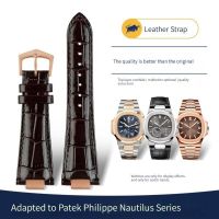 25mm Genuine Leather Watch Band With Folding Buckle Watchband for PATEK PHILIPPE Strap Nautilus Series End Link Set Tools