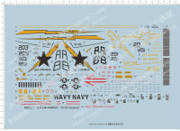 148 F-14A Tomcat VF-33 Tarsiers Fighter Model Kit Water Decal