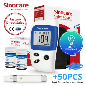 Sinocare Safe AQ UG Blood Glucose Meter Uric Acid Test Kit & Glucose Strips/ Uric