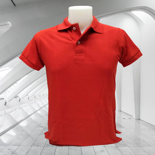 Blue Corner Plain Red Color Comfort Wear Honeycomb Polo Shirt for Men ...