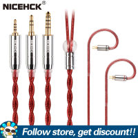 NiceHCK RedAg ลวดโคแอกเชียลหูฟังไฮไฟสายเคเบิลสำรอง4N เงินแท้ Mmcx/qdc/0.78 2Pin สายหูฟัง2.5/3.5/4.4มม. สายเคเบิลอัพเกรดสำหรับ BL03 BLON Moondrop Kzsn PRO TRN MT1 Xuantzu X HBB Wu Hyday SG Kinera BQEYZ ชุดหูฟัง SE215 SE846 SE535