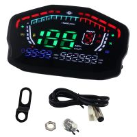 Universal Full LED Motorcycle Speedometer Tachometer Fuel Meter for 2 4 Cylinders for Honda Ducati Kawasaki Yamaha B