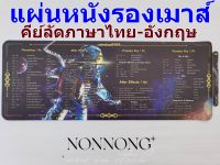 แผ่นหนังรองเมาส์ คีย์ลัดภาษาไทย-อังกฤษ แผ่นหนังเก็บขอบ กันลื่นไหล กันน้ำ ที่รองเมาส์รักษ์โลก