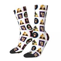 Fashion Six Demon Slayer Anime Cartoon Skateboard Socks Polyester Long Socks for Women Men Non-slip Socks Tights