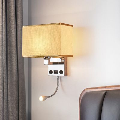 [COD] Bedroom bedside wall with USB charging port led European-style indoor American-style hotel reading