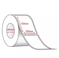 สติ๊กเกอร์บาร์โค้ด/ ป้ายสติ๊กเกอร์/ ฉลาก/ ลาเบลม้วน ขนาด 100x150mm (4 x6 inches) Direct thermal label sticker