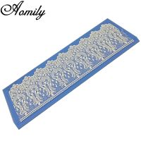 Aomily Silicone Lace Flower Wedding Cake Beautiful Flower Lace Fondant Mold Mousse Sugar craft Icing Mat Pad Pastry Baking Tool Bread Cake  Cookie Acc