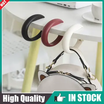 Portable Foldable Handbag Purse Holder Hook Hanger Table Edge Hanging Hooks  for Handbag Decoration Women Bag Organizer