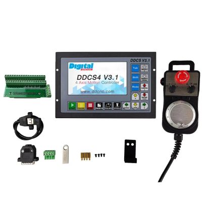 ❆✇ DDCSV3.1 3/4 Axis G Code CNC Offline Stand Alone Controller For Engraving Milling Machine DDCS V3.1 4-axis E-Stop MPG Handwheel