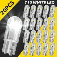 20X T10 194 168 W5W 2825ซังป้ายทะเบียน LED หลอดไฟเก๋ง6000K สีขาว