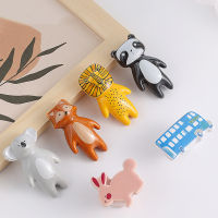 【CW】KK&amp;FING Cute Animal shape Children Room Handles Ceramic Cartoon Drawer Knobs Cabinet Door Pulls Furniture Handle Door Hardware