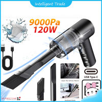 เครื่องดูดฝุ่นแบบพกพาไร้สาย9000Pa,เครื่องดูดฝุ่นมือถือพลังสูง120W เครื่องดูดฝุ่น USB ชาร์จได้สำหรับรถบ้าน