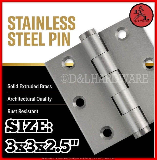 D2300 2PCS Stainless 304 (3x3x2.5") Stainless Steel Flat Hinge Door
