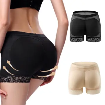 Women's Padded Panties Butt Lifter Soft Briefs Lace Plus Size