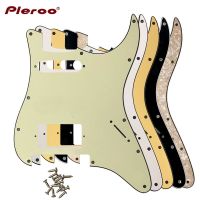 Pickguard กีตาร์แบบปรับแต่งได้สำหรับเรา11รูสกรูพร้อมสะพาน Floyd Rose Tremolo PAF Humbucker HS Pickguard ไม่มีปุ่มควบคุม