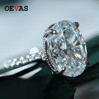 OEVAS Classic 100 925 Sterling Silver Oval High Carbon Diamond Gemstone Wedding Engagement Ring Fine Jewelry Gift Wholesale