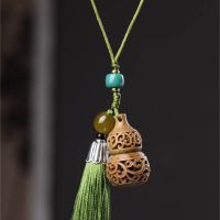 sandalwood pendant gourd sachet diffuser three-dimensional hollow craft rotary switch placed fragrant beads hanging bag mobile phone hot style