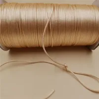 2mm X 20meters Beige Color Rattail Satin Cord Chinese Knot Braided String Jewelry Findings Beading Rope R734 Shoes Accessories