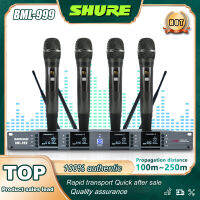 Shure BML-999ไมค์ไร้สายไมโครโฟนสามารถเปลี่ยนความถี่ได้ไมโครโฟน 4 ตัวรับสัญญาณระยะทาง 300 เมตรเยอรมนีข้าวสาลีไมโครโฟน