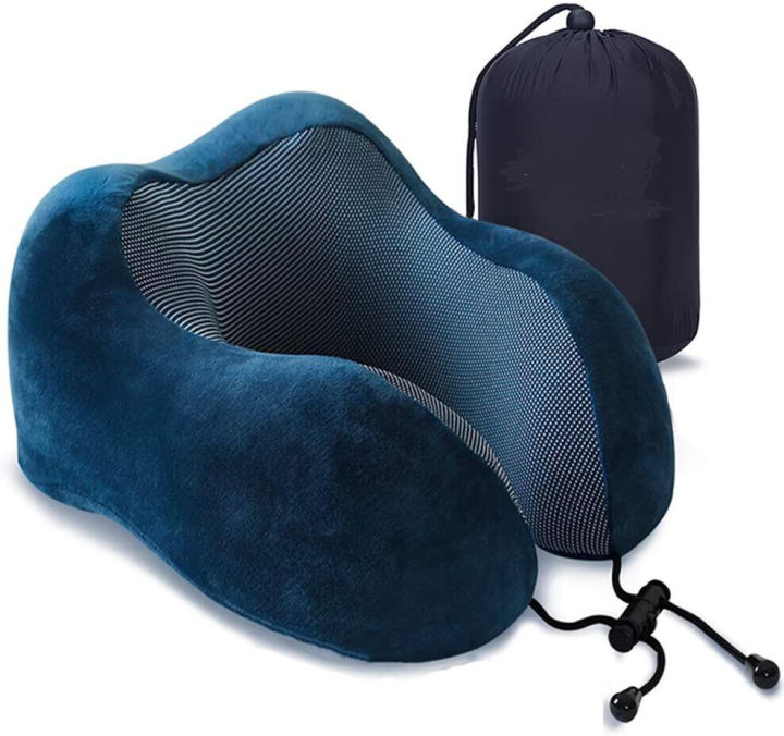 Fabuday Travel Pillow Memory Foam - Head Neck Support Airplane Pillow for  Traveling, Car, Home, Office, Travel Neck Flight Pillow with Attachable  Snap