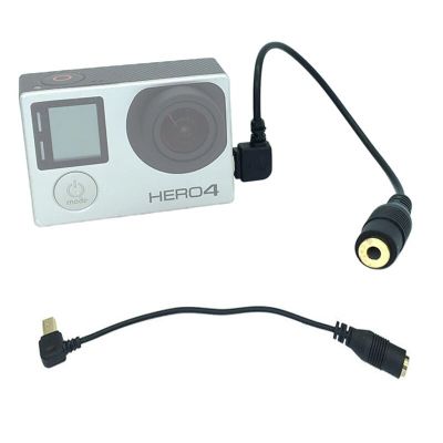 Gopro 4 3+ 3.5mm Microphone Mini USB External Mic Audio Adapte Transfer Cable Wire For GoPro Hero 4 3+ Action Camera Accessories