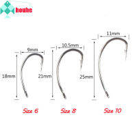 20Pcs เหล็กคาร์บอนสูงตกปลา Crank Hooks พร้อม Barb ปลาคาร์พอุปกรณ์ตกปลา