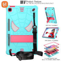 เคสแท็บเล็ตหรูหราสำหรับซัมซุงกาแล็กซีแท็บ S6 Lite 10.4 "(2022) / SM-P613 P619 Spider Soft Pattern TPU + PC 2 In 1ซิลิโคนฝาครอบในตัวคลิปหนีบสายเคเบิลและ3SHD Tali Bahu