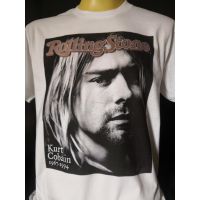 เสื้อวงนำเข้า Rolling Stone Magazine Kurt Cobain Cover Nirvana Grunge Rip 1967-1994 Style Vintage T-Shirt Gildan Yuedpao เงิน