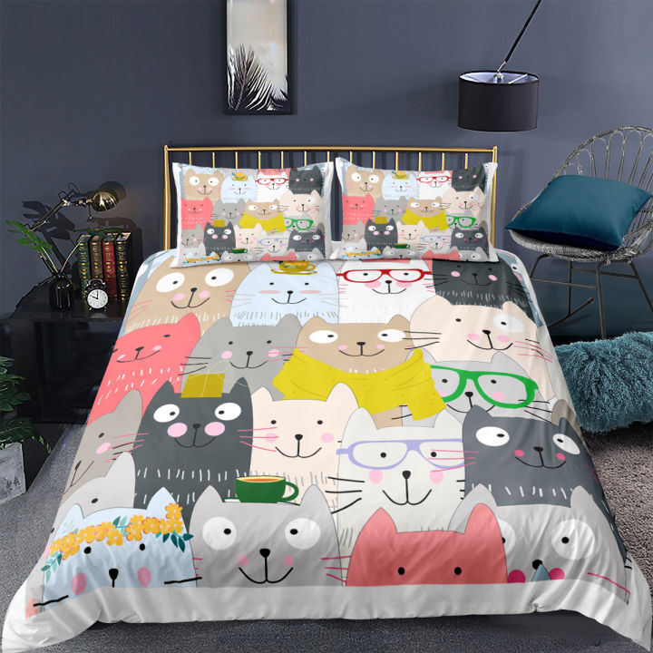 3d-cartoon-bedding-set-grey-cat-printed-duvet-cover-set-soft-quilt-cover-for-kids-boy-girl-bedroom-single-twin-queen-king-size