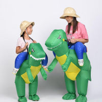 ไดโนเสาร์สีเขียวพองเด็กฮาโลวีนเครื่องแต่งกายสำหรับเด็กและเครื่องแต่งกายพองสำหรับผู้ใหญ่