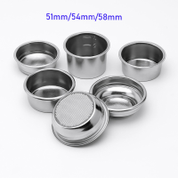 【2023】Stainless Steel 51mm58mm Pressurized Coffee Filter Basket for Espresso Coffee Machine Accessories 18 Gram Double Powder Bowl