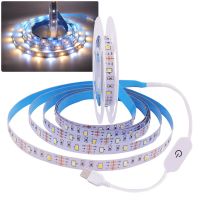 DC 5V USB LED Strip Lights SMD 2835 48 Leds/M Dimmable Touch Sensor Switch White+Warm White Diode Tape Flexible Ribbon Lamp LED Strip Lighting