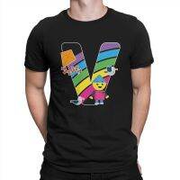 Initial V T-Shirts Men CharlieS Colorforms City Ren Funny Cotton Tee Shirt Round Collart Shirt Printed Clothing