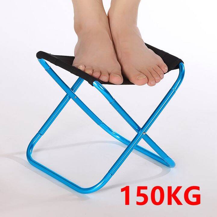 150kg-thickened-outdoor-camping-small-chair-portable-folding-aluminum-alloy-stool-bench-stool-mare-ultralight-picnic-fishing-new