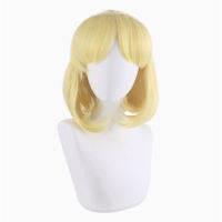 ชีวิตต่อไปของฉันเป็นความชั่วร้าย: ทุกเส้นทางนำไปสู่การลงโทษ! Maria Campbell Wigs Golden Short Curl อะนิเมะคอสเพลย์วิกผมหมวกวิกผม