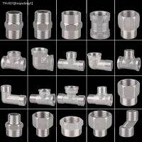 ☢۩✌ 1PCS 1/2 3/4 BSP Female Male Thread Tee Type Reducing Stainless steel Elbow Butt joint adapter Adapter Coupler Plumbing Fittings