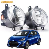 ชุดไฟตัดหมอกไฟ LED 30W 2ชิ้นสำหรับ Toyota Prius C 2014 2015 2016 2017 2018 2019กันชนหน้ารถตัดหมอก H11หลอดไฟขับขี่ดีอาร์แอลตัดหมอก