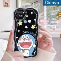 เคส Dienya สำหรับ OPPO A15 A15s A35 4G เคสการ์ตูนโดราเอมอนน่ารักขอบคลื่นเนื้อครีมกันกระแทกแบบใสนิ่มเคสมือถือโปร่งใสลายกล้องถ่ายรูปที่สร้างสรรค์ปลอกฝาครอบป้องกันสีอ่อนโยน