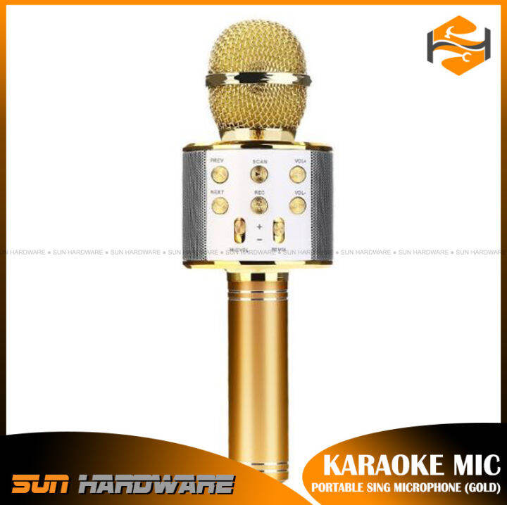 SUN HARDWARE WS858 Wireless Microphone Handheld Bluetooth Mic Speaker