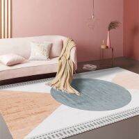 Morandi Color Nordic Style Living Room Car Household Modern MLXlXxl Ready Stock Kar !!3D Car Floor MatTatami CarKarToto Rug Water Proof Soft Velvet Bedroom