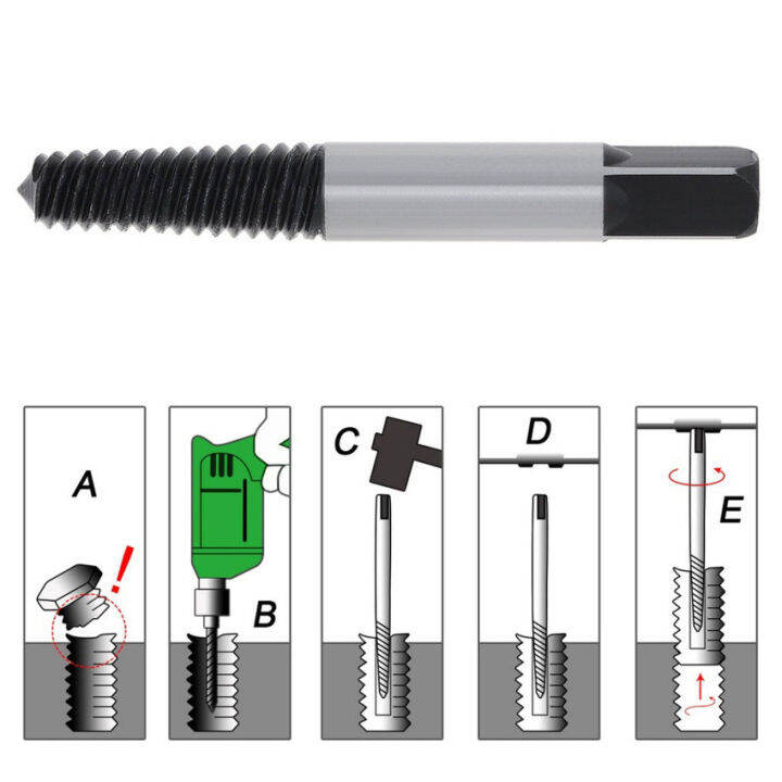 5ชิ้นสกรูดูดศูนย์เจาะบิตคู่มือชุดหักเสียหายสายฟ้า-remover-กำจัดความเร็วชุดง่าย