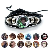 Hot Classic Anime Demon Slayer Season 3 Swordsmith Village Multilayer Braided Beaded Bracelets Bangles Fans Cosplay Jewelry