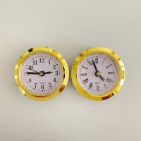 5 Pack 50MM Round Insert Clock With Arabic And Roman Numerals Gold Rim Quartz Clock Movement Mechanism For Built-In