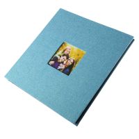 Photo Album Self Adhesive Scrapbook for Wedding/Family/Lovers Linen Cover DIY Gift for Valentines Day Mothers