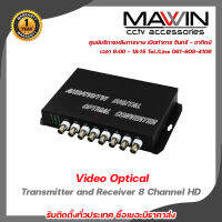 Mawin Video Optical Transmitter and Receiver 8 Channel HD 1080P with 485 CVi Rack-Cvi Optical