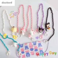 Dictord สายรัดคอป้องกันการสูญหายแฟชั่นเด็กผู้หญิงการ์ตูนสัตว์ที่คล้องสายไฟสายห้อยแว่นตาใบหน้าสร้อยคอ Rantai Akrilik