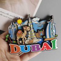 Dubai Fridge Magnets Tourist Souvenir The United Arab Emirates Burj Khalifa Tower Refrigerator Magnets Made of Wood Glue Drop