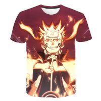 2021 Musim  Panas baju lelaki Fesyen Naruto- T-shirt Anak-anak Anime Kakashi 3D T-shirt Men Lengan Pendek Cetak T-shirt Polyester Kasual